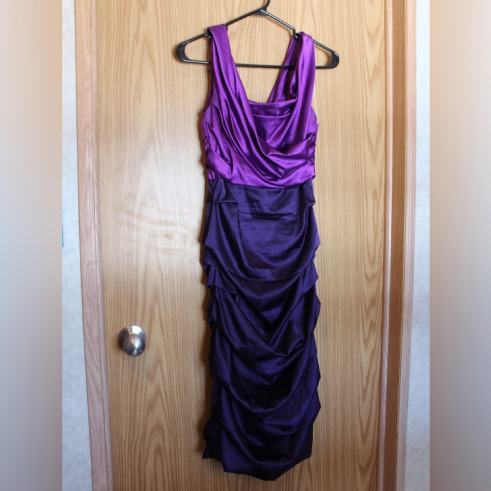 Elegant Purple Sleeveless Dress